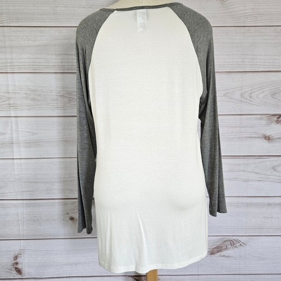 Harley-Davidson Riding Bikes Raising Hell Long Sleeve Cream Rhinestone Top Sz 1X - Picture 4 of 11